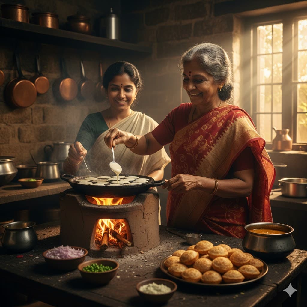 Kanchi Koil Idli Making