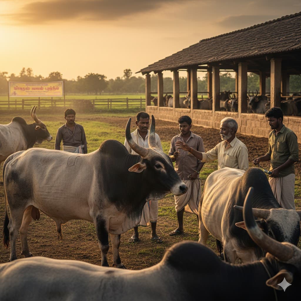 Jallikattu Bull Farm Walk